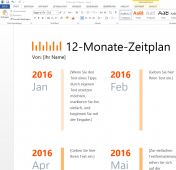 12 Monate Zeitplan