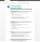 Checkliste Geschäftsreise