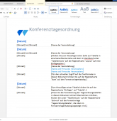 Konferenztagesordnung