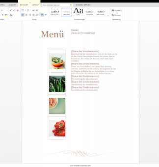 Hilfreiche Vorlagen Fur Speisekarten Und Rezepte